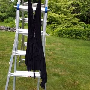 Designer Black Ruched w Rhinestones. NEW NWT $125